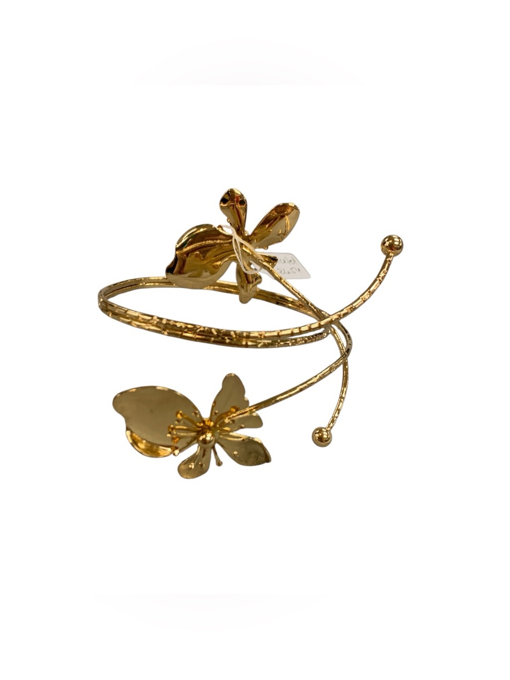 Gold Butterfly Wrap Bangle Bracelet - Women's Jewelry